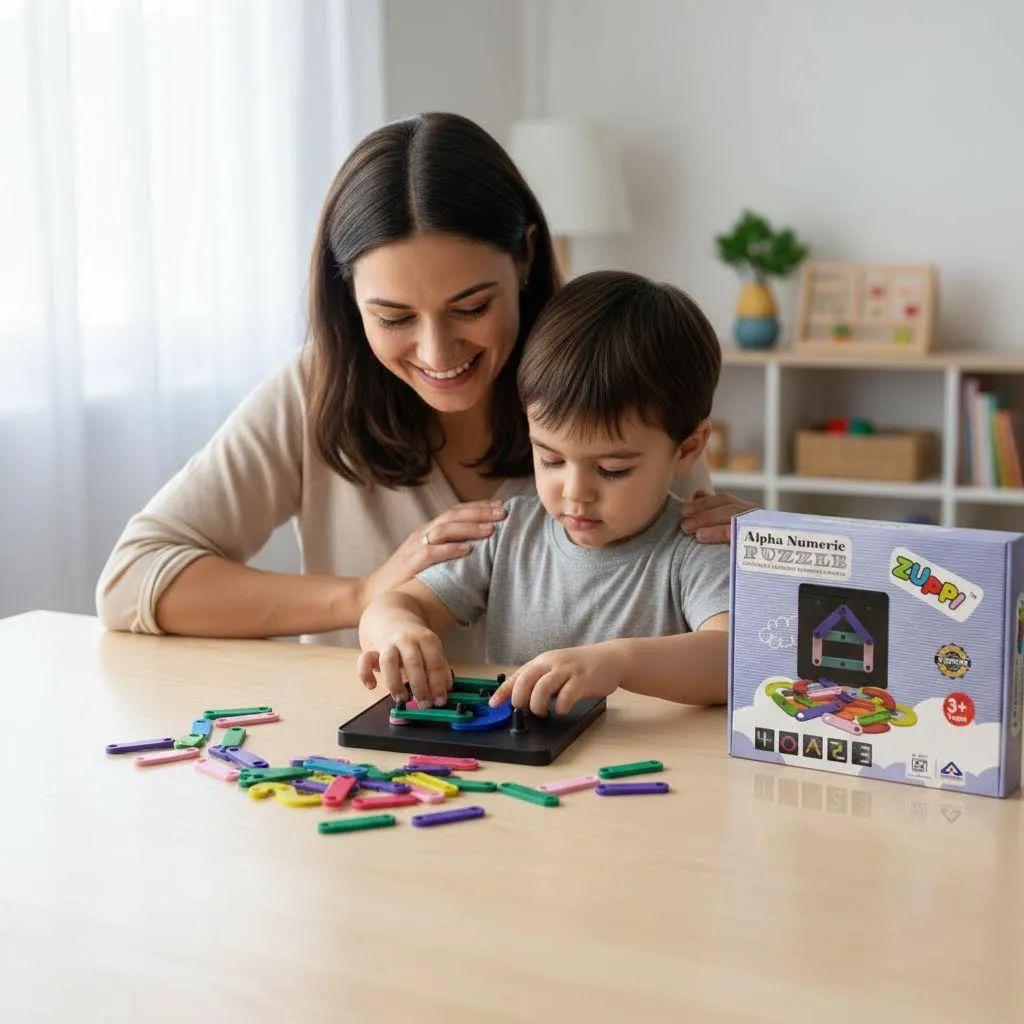 Geometric Figures Learning Board – Multicolor Shape Puzzle for Preschool Kids